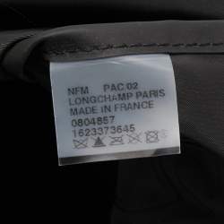 Pre Owned Longchamp Purple Embroidered Patches Nylon and Leather Le Pliage Tote