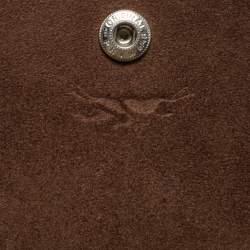 Longchamp Brown Canvas and Leather Small Quadrille Le Pliage Tote