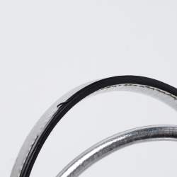 Pre Owned Longchamp Silver Monogram Embossed Leather XS Le Pliage Tote