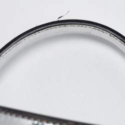 Pre Owned Longchamp Silver Monogram Embossed Leather XS Le Pliage Tote