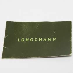 مملوكة مسبقًا حقيبة يد لونشان جلد أحمر مبطنة بنقشة جلد التمساح