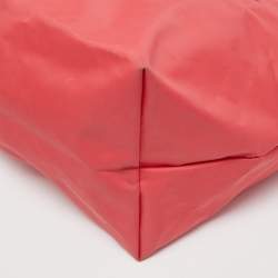 Pre Owned Longchamp Pink Nylon and Leather Le Pliage Neo Tote