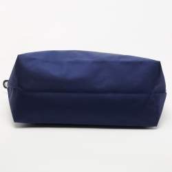 Pre Owned Longchamp Blue Nylon and Leather Le Pliage Tote