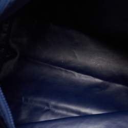 Pre Owned Longchamp Blue Nylon and Leather Le Pliage Tote