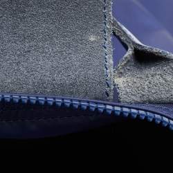 Pre Owned Longchamp Blue Nylon and Leather Le Pliage Tote