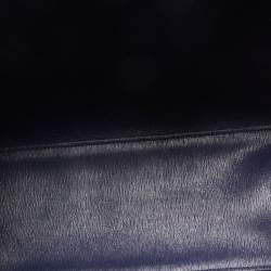 Longchamp Magenta/Navy Blue Leather Roseau Tote