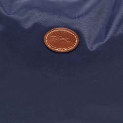 Pre Owned Longchamp Navy Blue Nylon Le Pliage Hobo