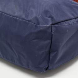 Pre Owned Longchamp Navy Blue Nylon Le Pliage Hobo