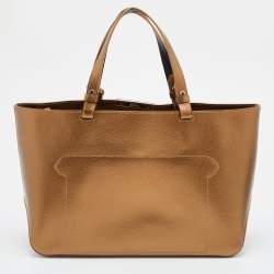 Longchamp Metallic Leather Large Le Foulonne City Tote
