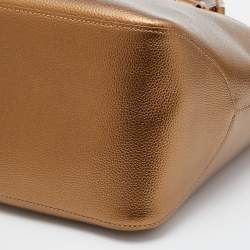 Longchamp Metallic Leather Large Le Foulonne City Tote