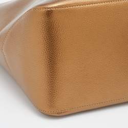 Longchamp Metallic Leather Large Le Foulonne City Tote