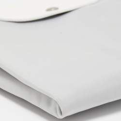 Pre Owned  Longchamp x Nendo Grey/White Leather and Nylon Katachi Circular Bag