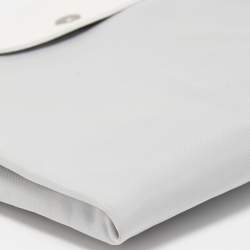 Pre Owned  Longchamp x Nendo Grey/White Leather and Nylon Katachi Circular Bag