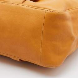 Longchamp Mustard Leather Large 3d Shopper Tote