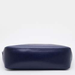 Longchamp Navy Blue/Pink Leather Roseau Reversible Tote