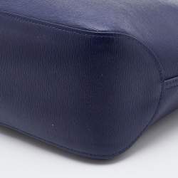 Longchamp Navy Blue/Pink Leather Roseau Reversible Tote