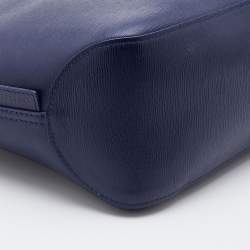 Longchamp Navy Blue/Pink Leather Roseau Reversible Tote