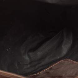 Pre Owned Longchamp Two Tone Nylon and Leather Small Le Pliage Tote