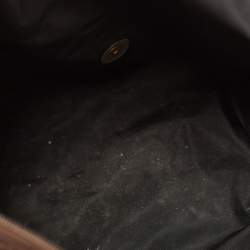 Pre Owned Longchamp Two Tone Nylon and Leather Small Le Pliage Tote