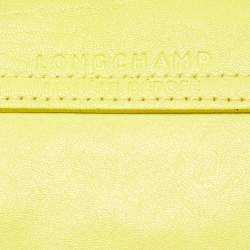 Longchamp Lime Green Leather Large Le Pliage Tote