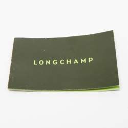 Longchamp Lime Green Leather Large Le Pliage Tote