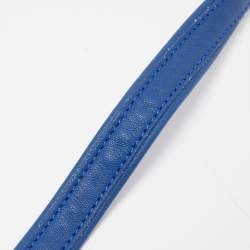 Pre Owned Longchamp Blue Leather Large Le Pliage Tote