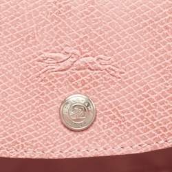Pre Owned Longchamp Light Pink Nylon and Leather Large Le Pliage Tote