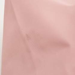 Pre Owned Longchamp Light Pink Nylon and Leather Large Le Pliage Tote