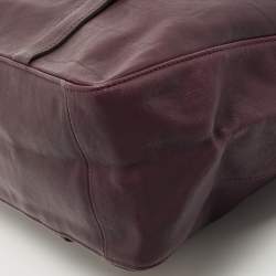 Longchamp Purple Leather Large 3d Shopper Tote