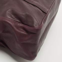 Longchamp Purple Leather Large 3d Shopper Tote