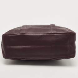 Longchamp Purple Leather Large 3d Shopper Tote