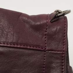 Longchamp Purple Leather Large 3d Shopper Tote