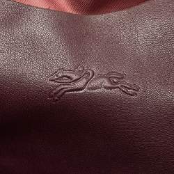 Longchamp Purple Leather Large 3d Shopper Tote