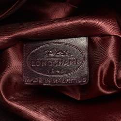 Longchamp Purple Leather Large 3d Shopper Tote