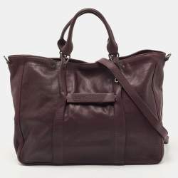 Longchamp Roseau Jade Croc-Embossed Top-Handle Women's Tote Bag L1986924323