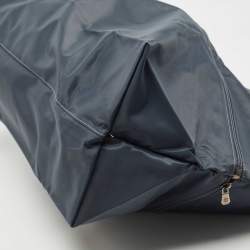 Pre Owned Longchamp Navy Blue Nylon and Leather Expandable Le Pliage Tote