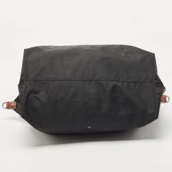 Longchamp Black Nylon and Leather Expandable Le Pliage Tote