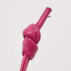 Pre Owned Longchamp Fuchsia Leather and Suede Medium Penelope Fantasie Tote