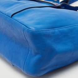 Longchamp Blue Leather 3D Massai Tote