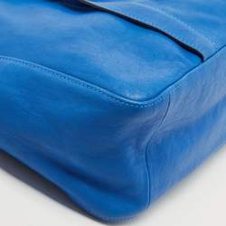 Longchamp Blue Leather 3D Massai Tote