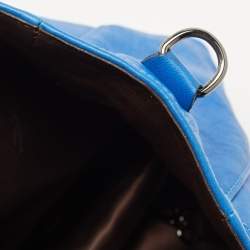 Longchamp Blue Leather 3D Massai Tote