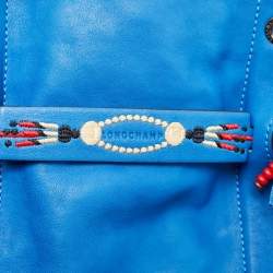 Longchamp Blue Leather 3D Massai Tote