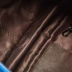 Longchamp Blue Leather 3D Massai Tote