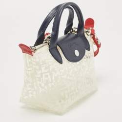 Longchamp Tri Color PVC and Leather Nano LGP Le Pliage Tote