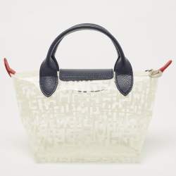 Longchamp Tri Color PVC and Leather Nano LGP Le Pliage Tote
