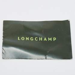 Pre Owned Longchamp Orange Nylon and Leather Le Pliage Tote