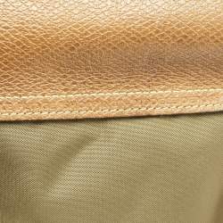 Longchamp Khaki Green Nylon and Leather Le Pliage Tote