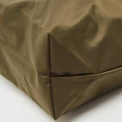 Longchamp Khaki Green Nylon and Leather Le Pliage Tote