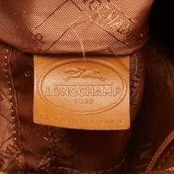Longchamp Yellow Canvas and Leather Crossbody Bag