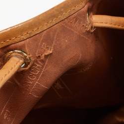 Longchamp Yellow Canvas and Leather Crossbody Bag